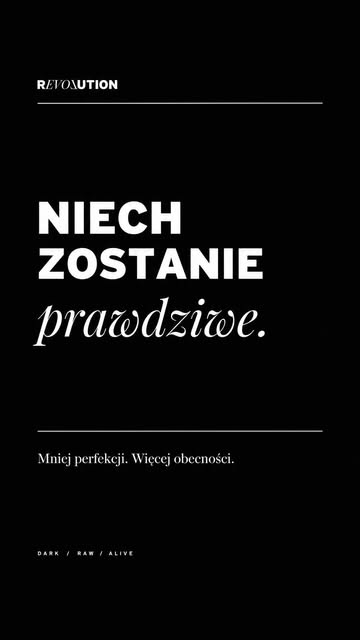 Niech zostanie prawdziwe · okładka rolki REVOLUTION